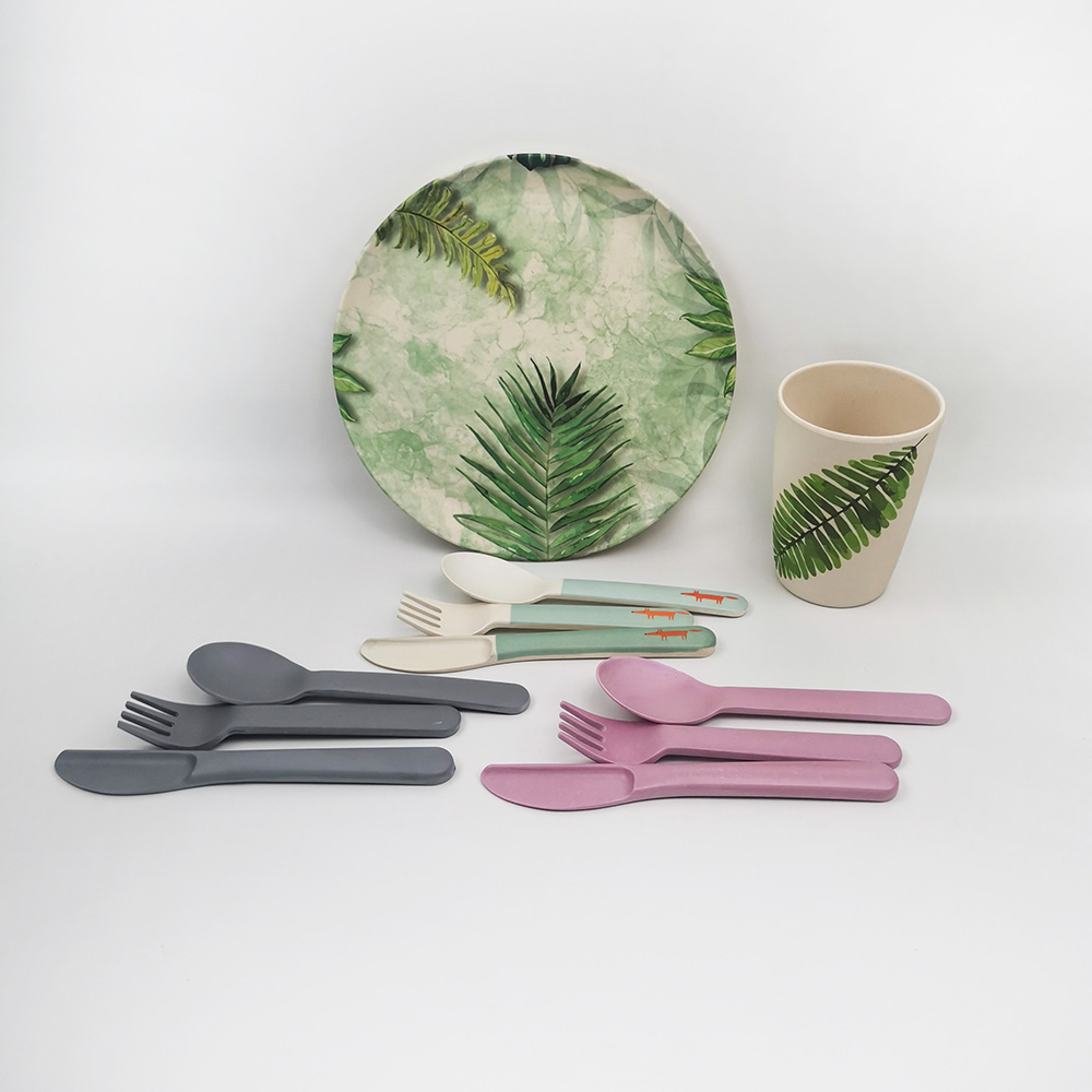 Set di posate per utensili da cucina ecologici - Forchette Cucchiai Coltelli Utensili