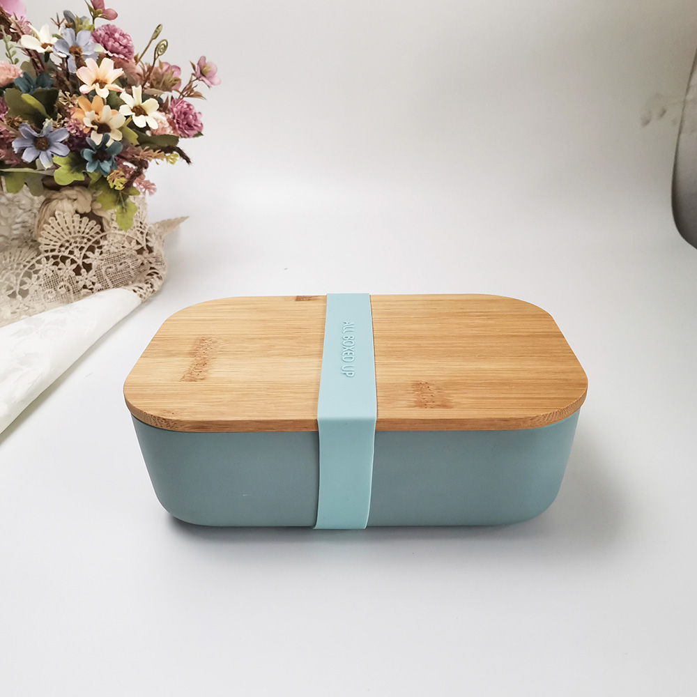 Contenitore per alimenti portatile da ufficio con fascia in tessuto elasticizzato