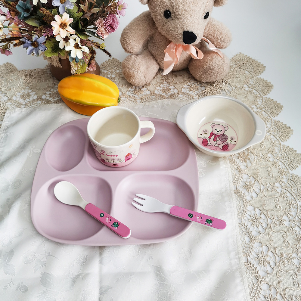 Set di stoviglie per bambini da 5 pezzi di vendita calda in cucina